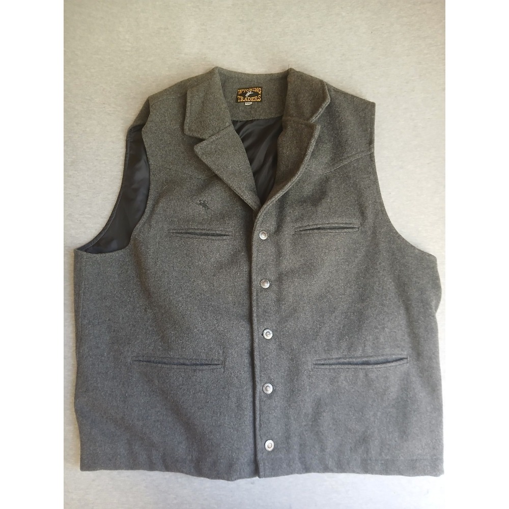 Wyoming Traders Vest XXL Wool Pockets Western Cowboy Ranch Vintage Work